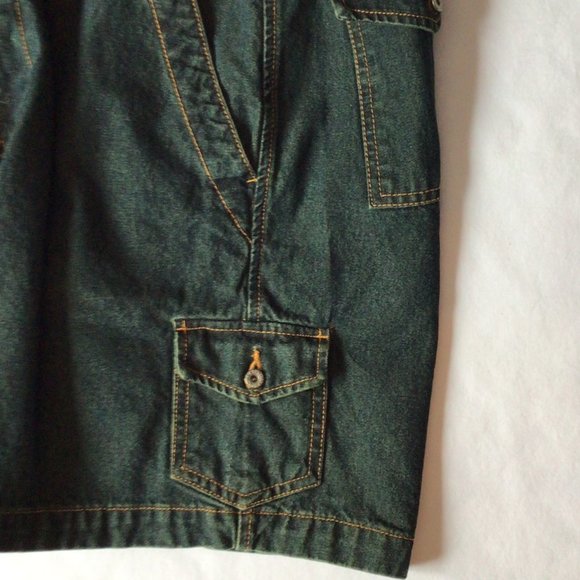 Sonoma - Black denim shorts with orange stitiching - Picture 3 of 5